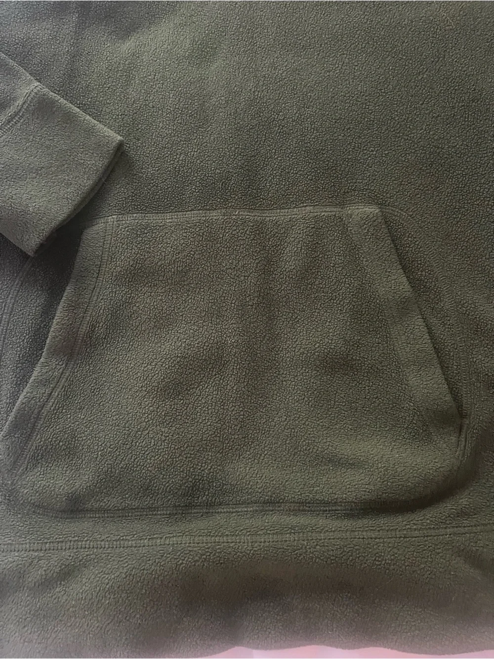 The North Face Forest Green Fleece Hoodie Men’s Large Pullover Outdoor Hiking